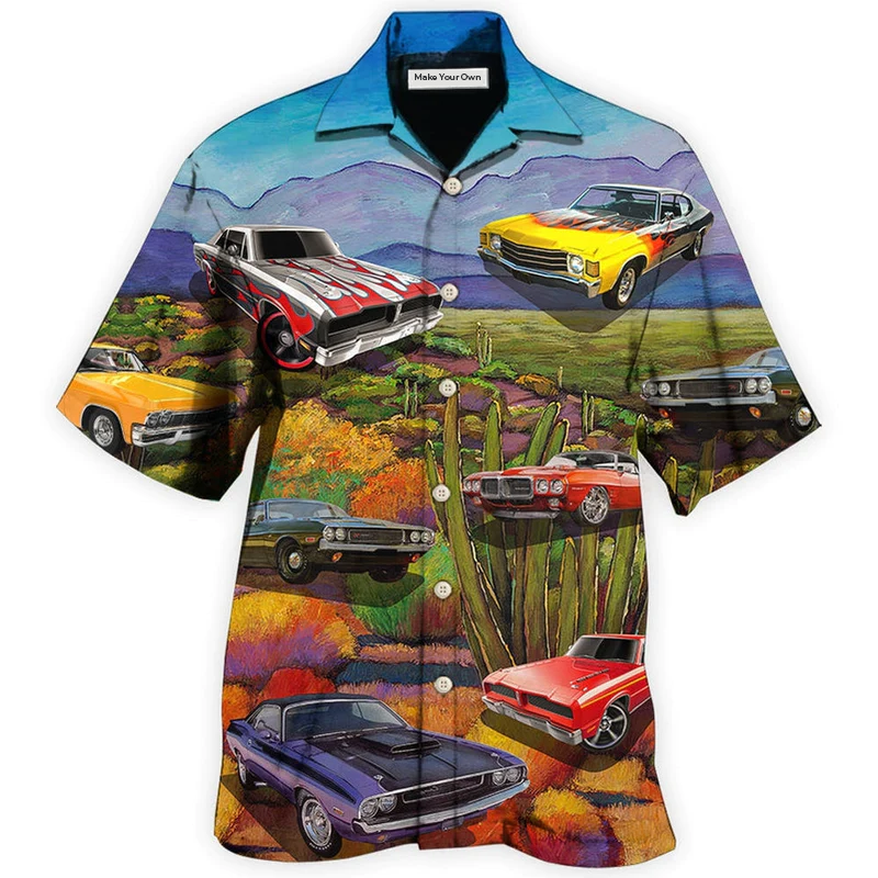 Hawaiian Shirt / Adults / S Car Landscape Style - Hawaiian Shirt - Reefox