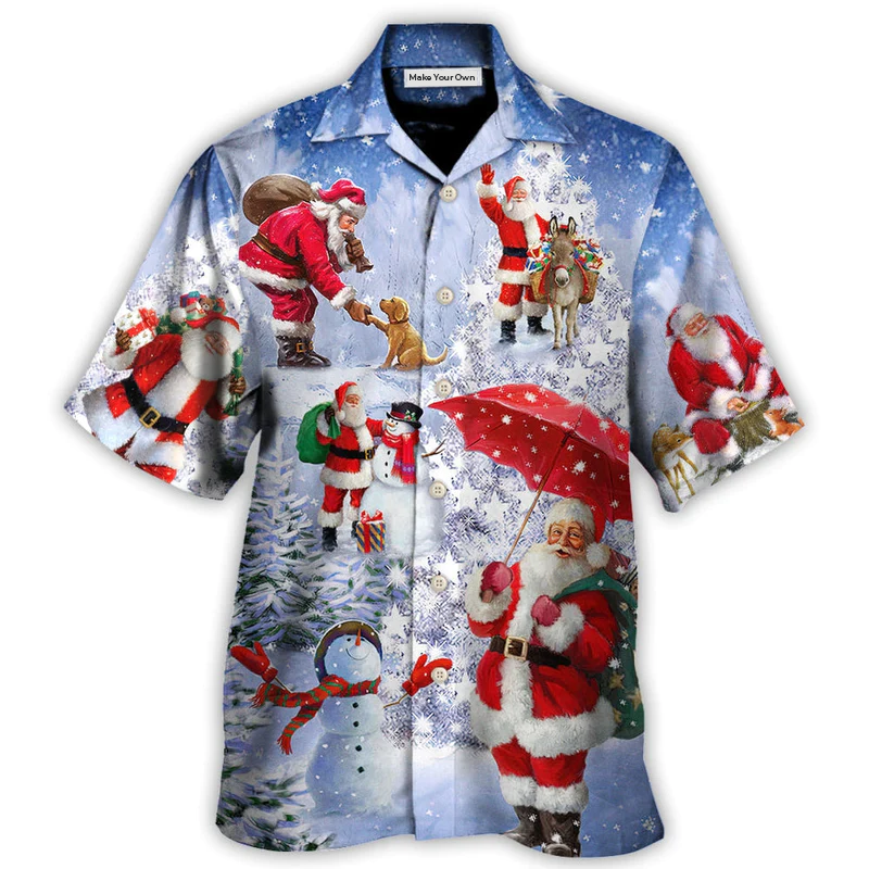 Hawaiian Shirt / Adults / S Christmas Santa Is Always With You Story Night Christmas Tree - Hawaiian Shirt - Reefox