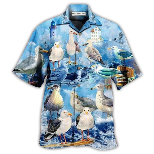 Hawaiian Shirt / Adults / S Seagull Bird Stop It Now - Hawaiian Shirt - Reefox