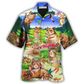Hawaiian Shirt / Adults / S Hamster Animals Eating And Happy In Field - Hawaiian Shirt - Reefox