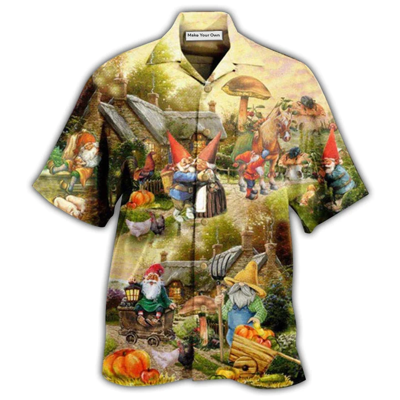 Hawaiian Shirt / Adults / S Gnome Farmer Oh Gnomes - Hawaiian Shirt - Reefox