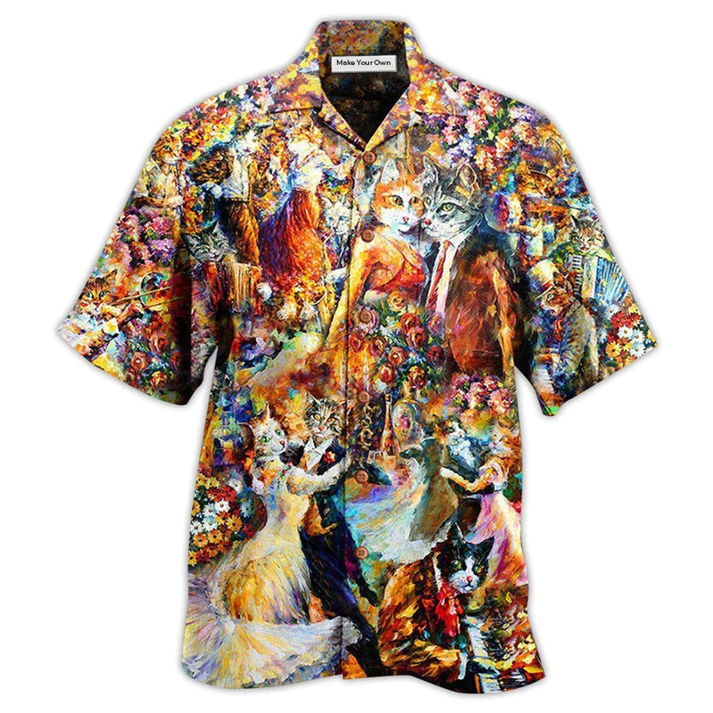 Hawaiian Shirt / Adults / S Cat Sound Of The Dance - Hawaiian Shirt - Reefox