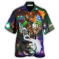 Hawaiian Shirt / Adults / S Dragon Black And White Merry Christmas - Hawaiian Shirt - Reefox