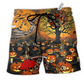 Beach Short / Adults / S Halloween Skull Darkness Overnight - Beach Short Reefox - Owls Matrix LTD