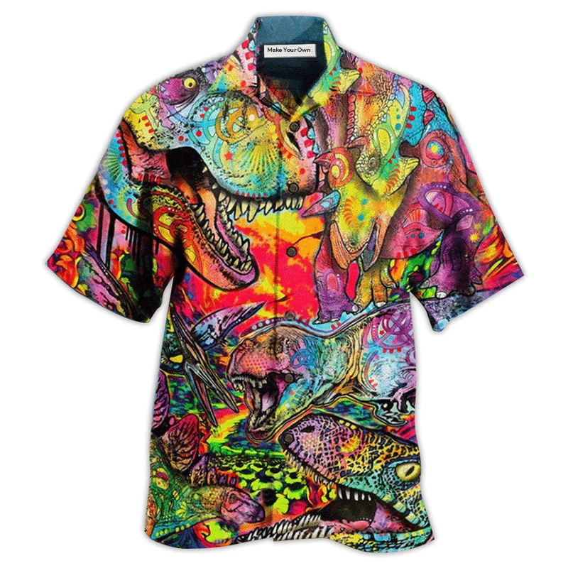 Hawaiian Shirt / Adults / S Dinosaur Wonderful World - Hawaiian Shirt - Reefox