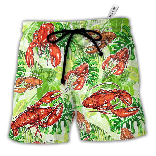 Lobster Be Yourself Although If You Can Be A Lobster Definitely Be A Lobster Tropical Vibe Amazing Style - Beach Short Reefox