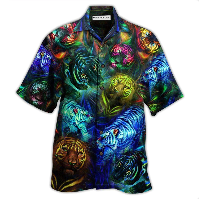 Hawaiian Shirt / Adults / S Tiger Powerful - Hawaiian Shirt - Reefox