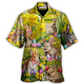 Easter Rabbit Chilling In The Flower Landscape Art Style - Hawaiian Shirt - Reefox