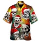 Hawaiian Shirt / Adults / S Christmas Bad Santa Skull Love Xmas Galaxy - Hawaiian Shirt - Reefox