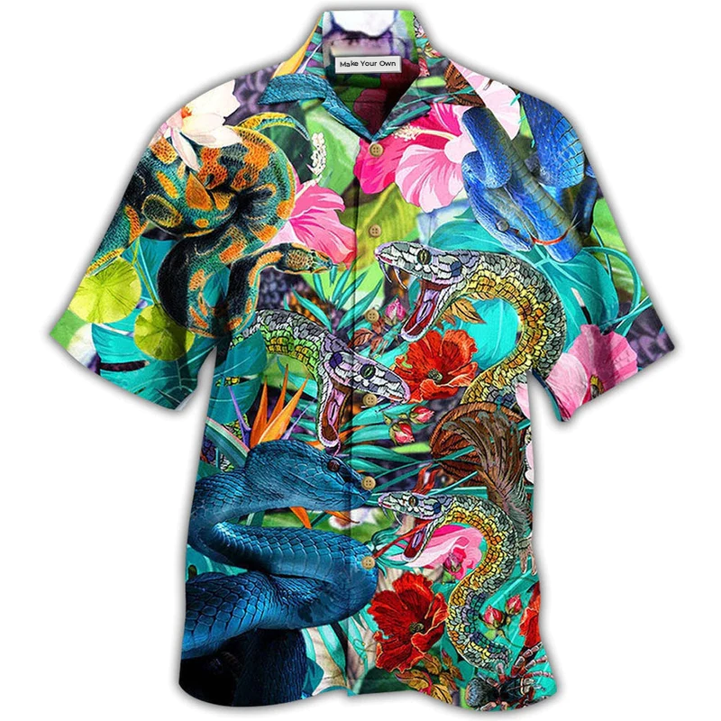 Hawaiian Shirt / Adults / S Snake Animals Be Careful Its Snake Season - Hawaiian Shirt - Reefox