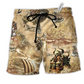 Beach Short / Adults / S Viking Map War Style - Beach Short Reefox - Owls Matrix LTD