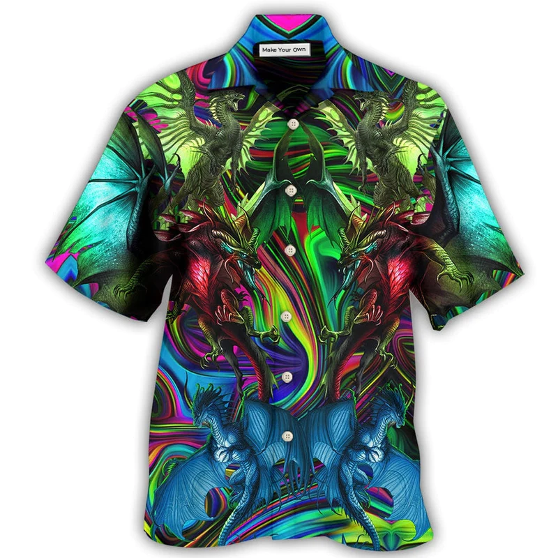 Hawaiian Shirt / Adults / S Dragon Lover Colorful Style - Hawaiian Shirt - Reefox