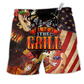 Beach Short / Adults / S Food Barbecue I Will Be At The Grill - Beach Short Reefox - Owls Matrix LTD