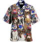 Hawaiian Shirt / Adults / S Dogs Independence Day Funny Love Style - Hawaiian Shirt - Reefox
