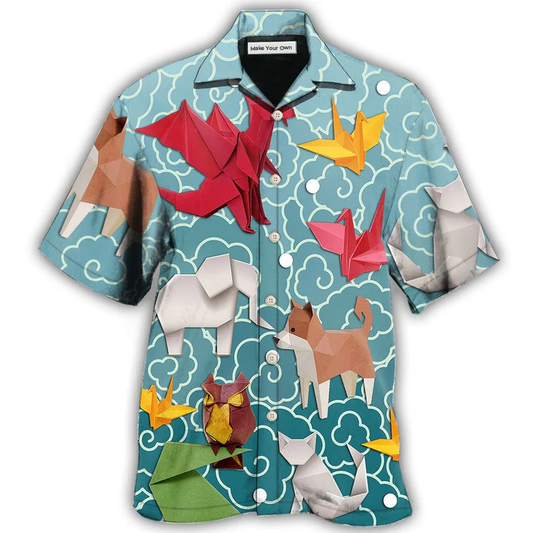 Hawaiian Shirt / Adults / S Origami Lover - Hawaiian Shirt - Reefox