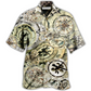 Hawaiian Shirt / Adults / S Clock One Speed One Gear Clock With Vintage Style - Hawaiian Shirt - Reefox