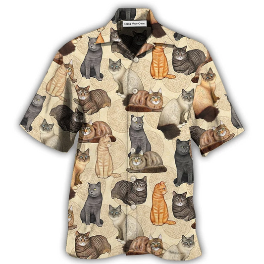 Hawaiian Shirt / Adults / S Cat Make Me Happy - Hawaiian Shirt - Reefox