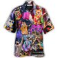 Hawaiian Shirt / Adults / S Cat Independence Day Cat Rocker Happy - Hawaiian Shirt - Reefox
