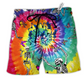 Beach Short / Adults / S Hippie Skull Dancing With Butterfly - Beach Short Reefox - Owls Matrix LTD