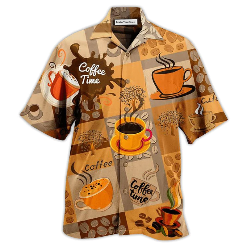 Hawaiian Shirt / Adults / S Coffee Time - Hawaiian Shirt - Reefox