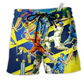 Beach Short / Adults / S Cricket Lets Play Cricket Colorful - Beach Short Reefox - Owls Matrix LTD