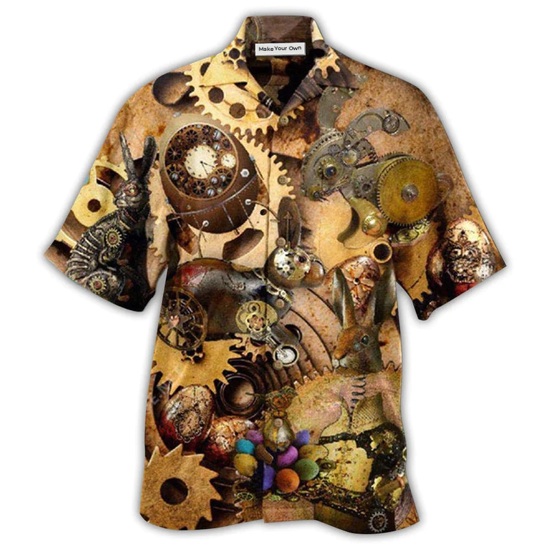Hawaiian Shirt / Adults / S Steampunk Style Easter Enjoy - Hawaiian Shirt - Reefox