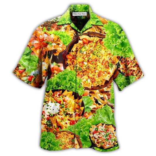 Hawaiian Shirt / Adults / S Food More Nachos Por Favor Delicious - Hawaiian Shirt - Reefox