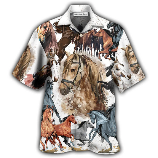 Hawaiian Shirt / Adults / S Horse Fantasy Horse Painting Style - Hawaiian Shirt - Reefox