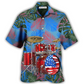 Hawaiian Shirt / Adults / S Drum Independence Day America - Hawaiian Shirt - Reefox
