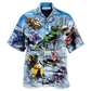 Hawaiian Shirt / Adults / S Sleigh And Snow - Hawaiian Shirt - Reefox