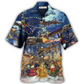 Hawaiian Shirt / Adults / S Combat Aircraft Merry Christmas Night - Hawaiian Shirt - Reefox