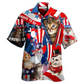 Hawaiian Shirt / Adults / S America Proud To Be An Cat - Hawaiian Shirt - Reefox