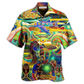 Hawaiian Shirt / Adults / S Hippie Peace Life Neon Color Amazing - Hawaiian Shirt - Reefox