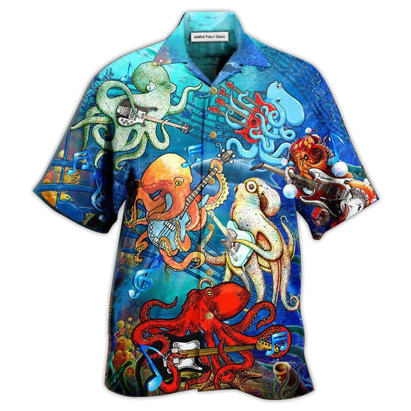 Hawaiian Shirt / Adults / S Octopus Rocktopus Happy - Hawaiian Shirt - Reefox