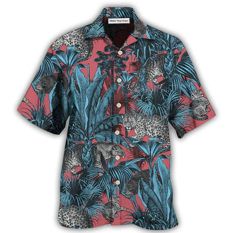 Hawaiian Shirt / Adults / S Leopard Always Make Me Feel Happy- Hawaiian Shirt - Reefox