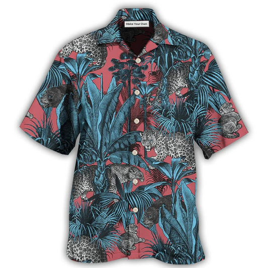 Hawaiian Shirt / Adults / S Leopard Always Make Me Feel Happy- Hawaiian Shirt - Reefox