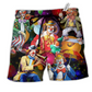 Beach Short / Adults / S Clown Funny Happy In The Night - Beach Short Reefox - Owls Matrix LTD