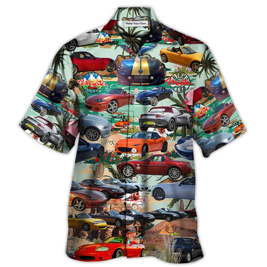 Hawaiian Shirt / Adults / S Car Summer Tropical Island Lover- Hawaiian Shirt - Reefox