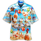 Hawaiian Shirt / Adults / S Chicken On The Beach Love Summer - Hawaiian Shirt - Reefox