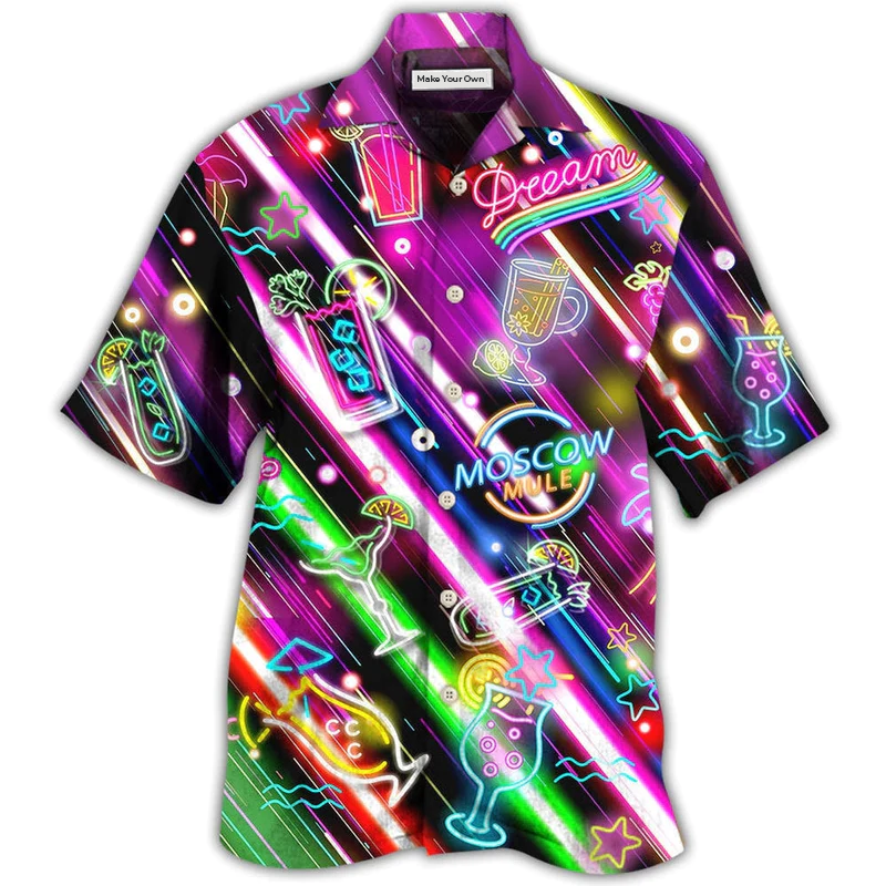 Hawaiian Shirt / Adults / S Cocktail Moscow Mule Happy Hour Stunning Style - Hawaiian Shirt - Reefox