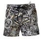 Beach Short / Adults / S Motorcycle Bikers Don't Go Gray We Turn Chrome Classic - Beach Short Reefox - Owls Matrix LTD