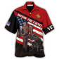 Hawaiian Shirt / Adults / S Veteran Honor The Fallen Memory With Cross - Hawaiian Shirt - Reefox