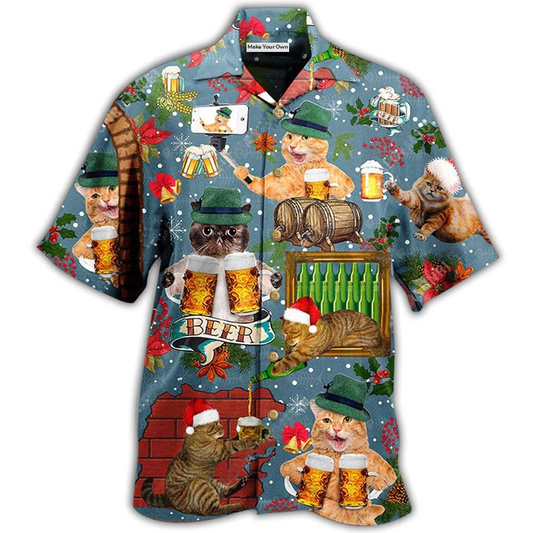 Hawaiian Shirt / Adults / S Beer Don't Let Your Cat Drink Beer - Hawaiian Shirt - Reefox