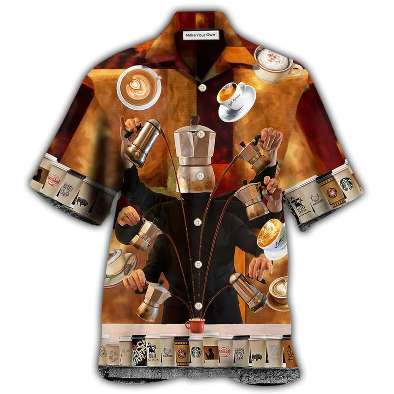 Hawaiian Shirt / Adults / S Barista Keep Calm It’s Coffee O’clock - Hawaiian Shirt - Reefox