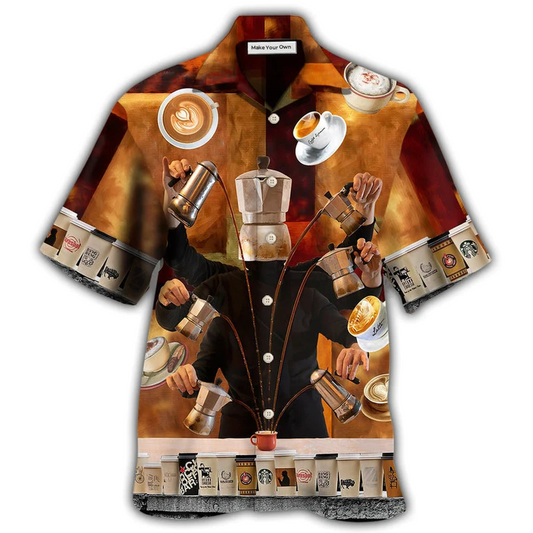 Hawaiian Shirt / Adults / S Barista Keep Calm It’s Coffee O’clock - Hawaiian Shirt - Reefox