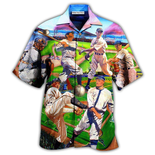 Hawaiian Shirt / Adults / S Baseball Vintage Players Your Passion - Hawaiian Shirt - Reefox