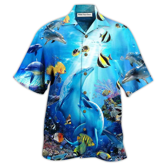 Hawaiian Shirt / Adults / S Dolphin Amazing Sea - Hawaiian Shirt - Reefox