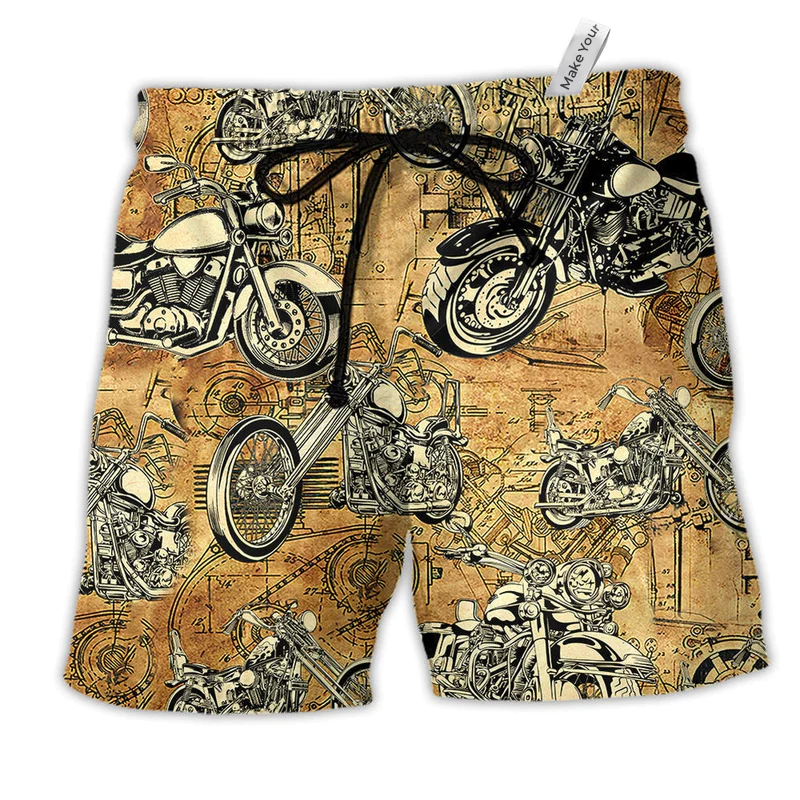 Beach Short / Adults / S Motorcycle Vintage So Amazing - Beach Short Reefox - Owls Matrix LTD