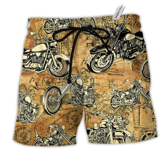 Beach Short / Adults / S Motorcycle Vintage So Amazing - Beach Short Reefox - Owls Matrix LTD