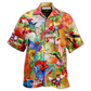 Hawaiian Shirt / Adults / S Hummingbird Love Flowers In Garden - Hawaiian Shirt - Reefox